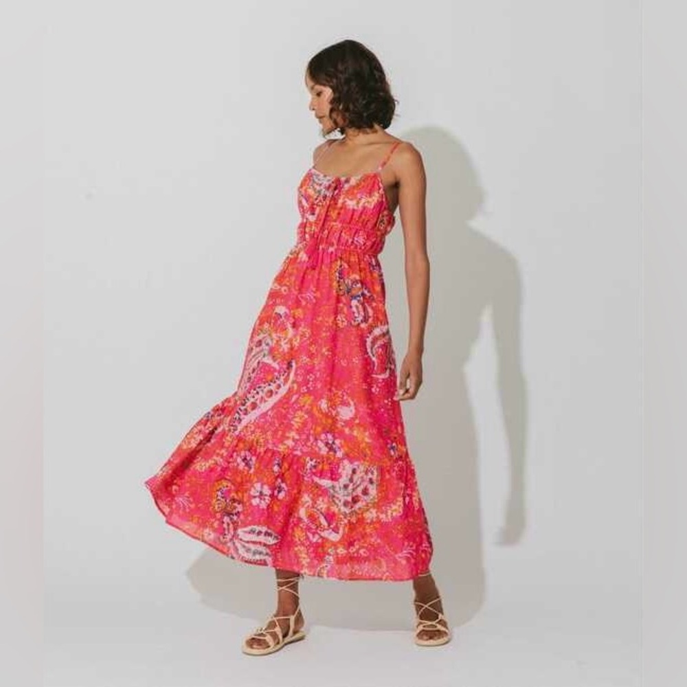 Cleobella Monaco Midi Dress Hibiscus Size XS - Picture 5 of 9
